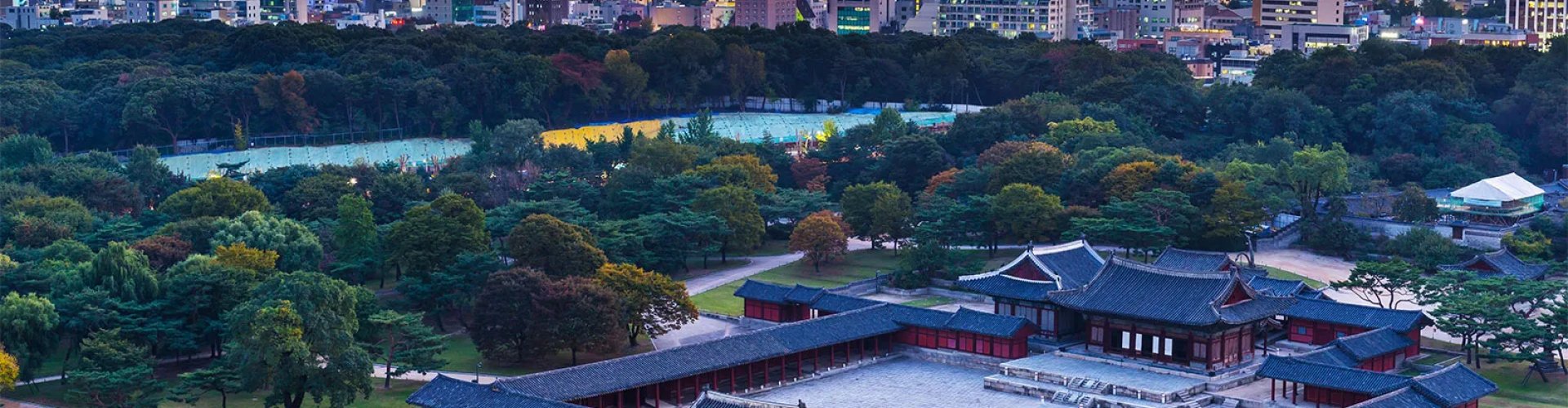 Panoramic road landscape near Seoul