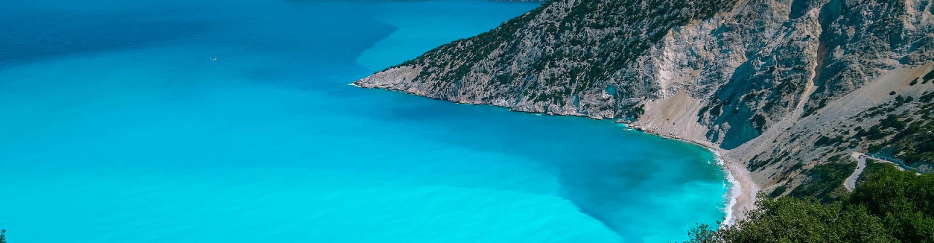 Sunset over Kefalonia's coastline