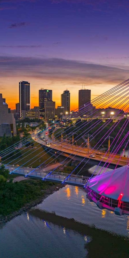 Scenic road near Winnipeg