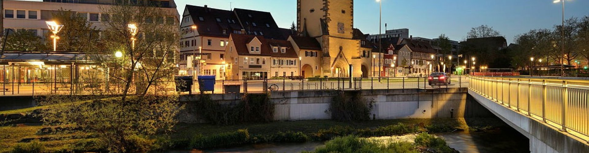 Sunset Road Trip Scene Near Reutlingen