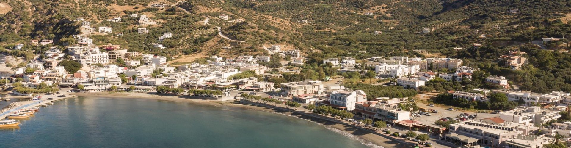 Sunset over Plakias coastline