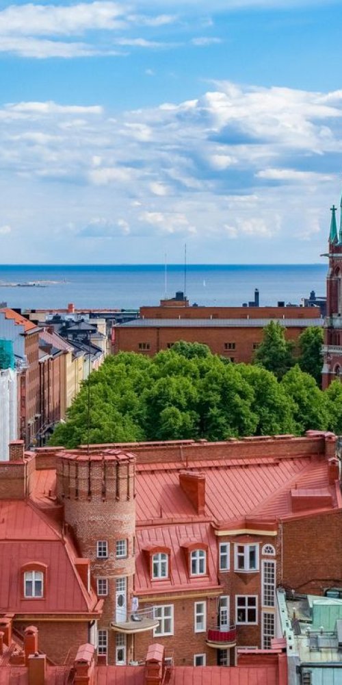 Scenic Finnish road trip landscape