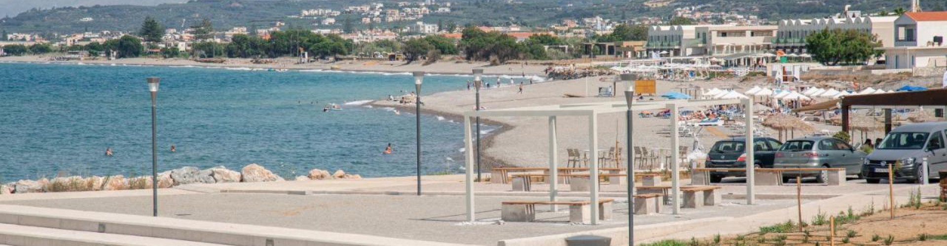 Sunset road near Kolimvari