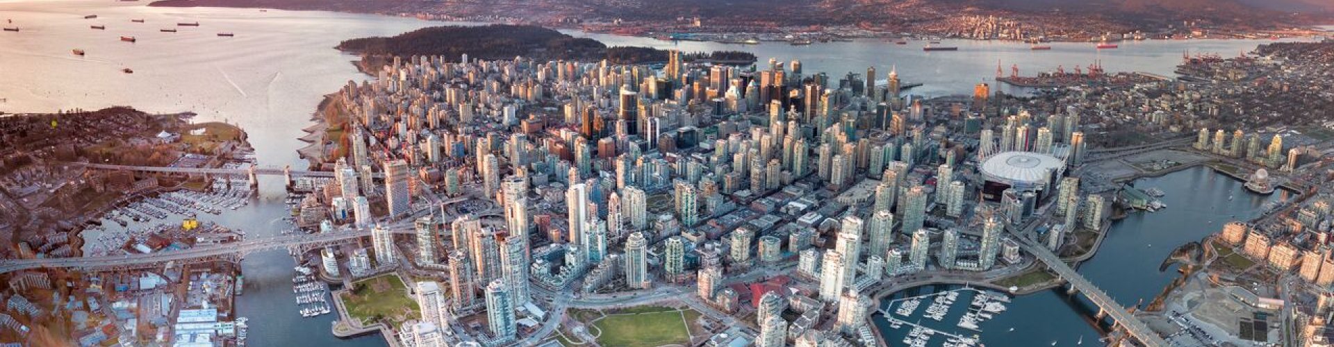 Sunset road near Vancouver