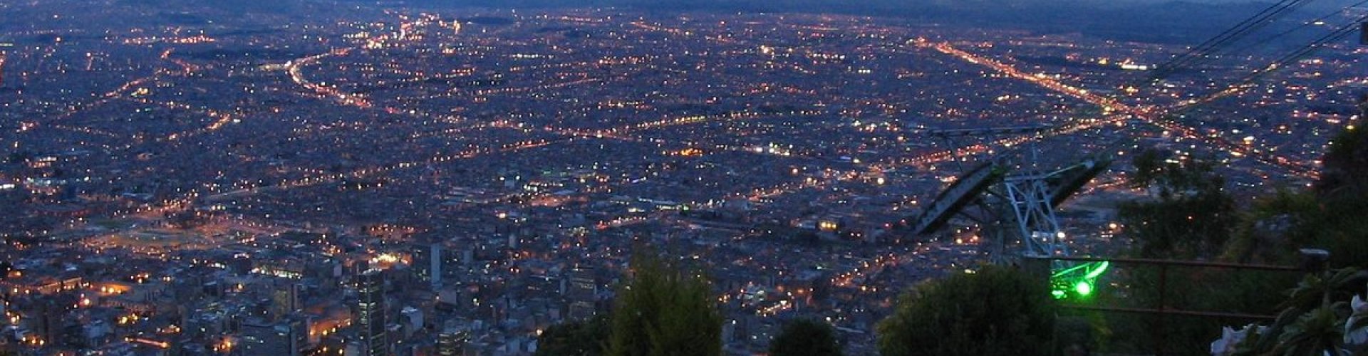 Sunset over Bogotá scenic drive