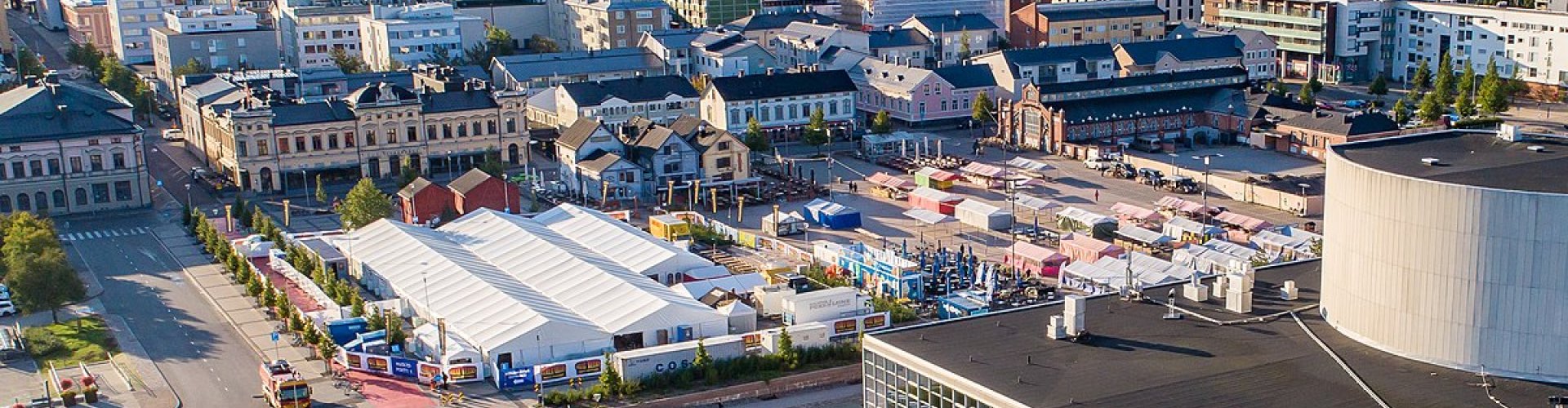 Road trip landscape near Oulu, Finland