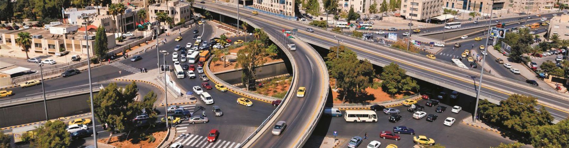 Scenic Road Trip Landscape Near Amman, JO