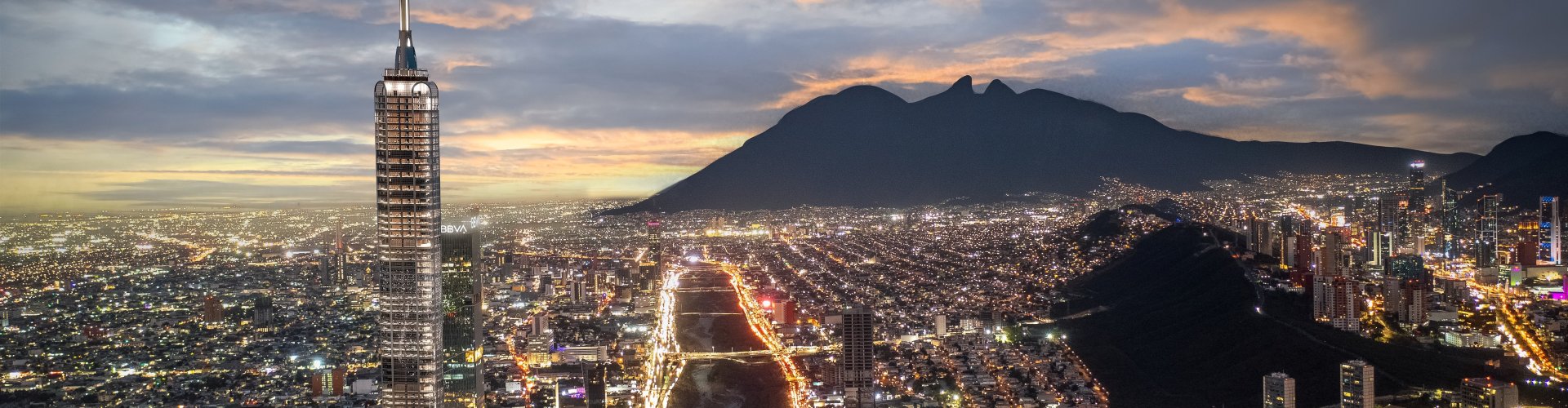 Road trip landscape near Monterrey