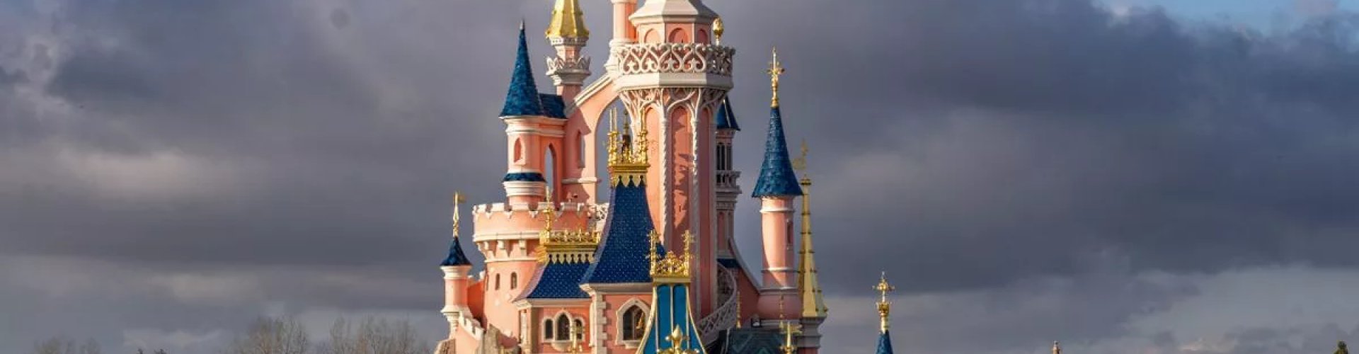 Sunset over French countryside road