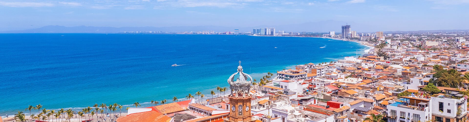 Sunset landscape near Puerto Vallarta road trip